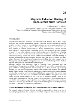 21 Magnetic Induction Heating of Nano