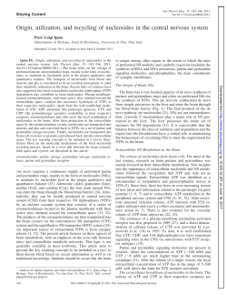 Origin, utilization, and recycling of nucleosides in the central