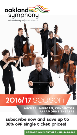 2016/17season - Oakland Symphony