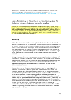 Major shortcomings in the guidance and practice regarding the