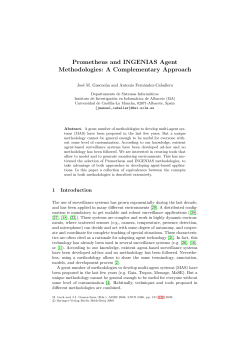 Prometheus and INGENIAS Agent Methodologies