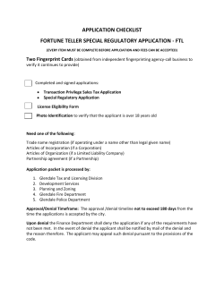 Fortune Teller Checklist