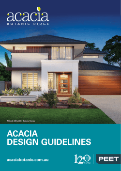 acacia design guidelines - Acacia at Botanic Ridge