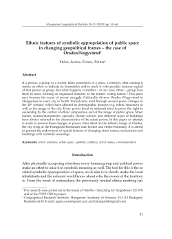Ethnic features of symbolic appropriation of public space in