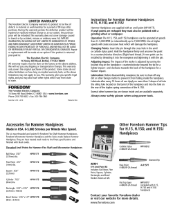 Accessories for Hammer Handpieces