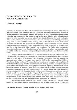 CAPTAIN T.C. PULLEN, RCN: POLAR NAVIGATOR1 Graham Rowley