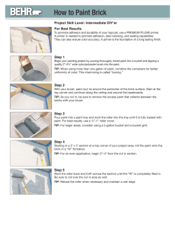 How to Paint Brick