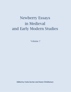 Newberry Essays in Medieval and Early Modern Studies Volume 7