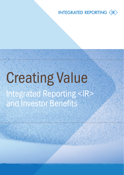 Integrated Reporting  and Investor Benefits