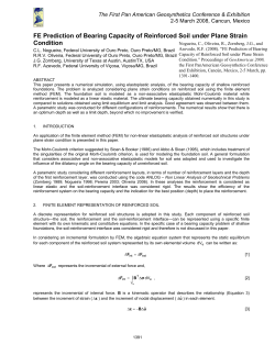 FE Prediction of Bearing Capacity of Reinforced Soil under Plane