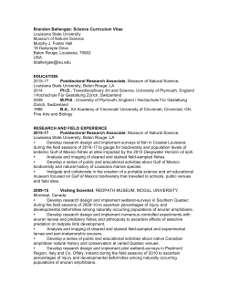 Science CV - Brandon Ballengée