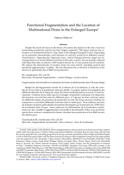 Functional Fragmentation and the Location of