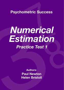 Numerical Estimation Practice Test 1