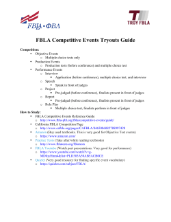 FBLA Competitive Events Tryouts Guide