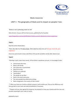 The geography of Ebola and its impact on peoples` lives