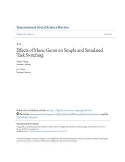 Effects of Music Genre on Simple and Simulated Task Switching