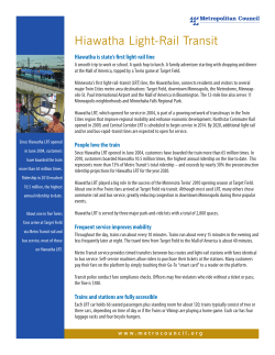 Hiawatha Light Rail Transit Fact Sheet