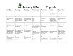 January 2016 1st grade