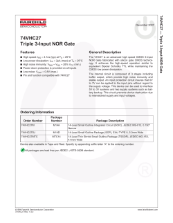74VHC27 Triple 3-Input NOR Gate