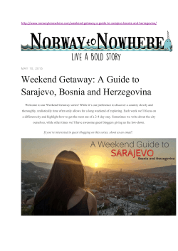 A Guide to Sarajevo
