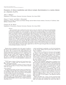 Milligan, Allen J., Diana E. Varela, Mark A. Brzezinski, and Fran&ccedil;ois