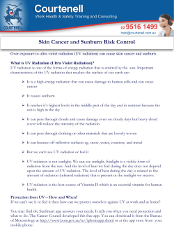 Skin Cancer and Sunburn Risk Control