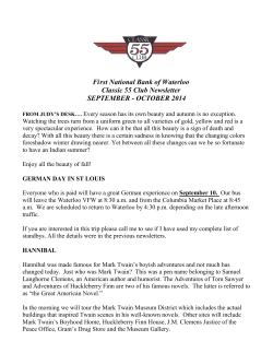 OCTOBER 2014 - First National Bank of Waterloo