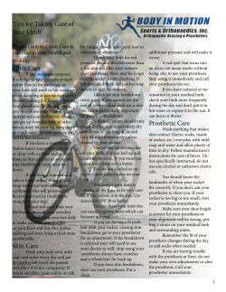 Tips for Taking Care of Your Limb Limb Care Skin Care Prosthetic