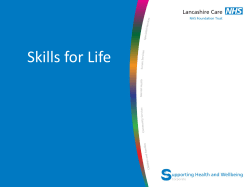 Skills for Life - Lancashire Care NHS Foundation Trust