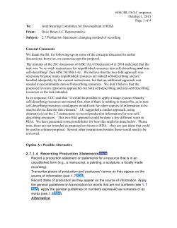 6JSC/BL/26/LC response - RDA Steering Committee