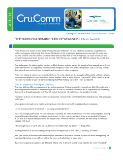 TEMPTATION:vuLNERABLE fLAW Of WEAKNEss &bull; Chuck