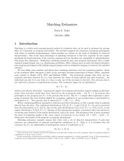 Matching Estimators - Petra Elisabeth Todd