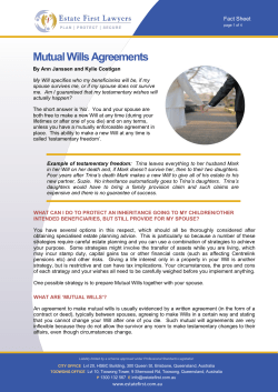 Mutual Wills Agreements