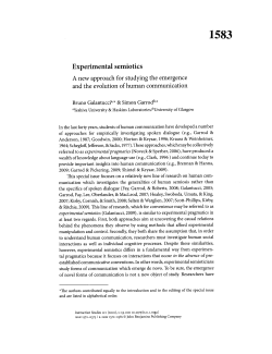 Experimental Semiotics: a new approach for studying