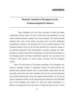 Domestic Animals in Harappan Levels