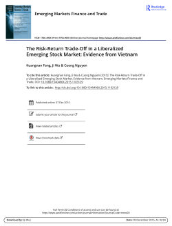 The Risk-Return Trade-Off in a Liberalized Emerging Stock Market