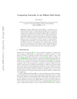 Computing Naturally in the Billiard Ball Model