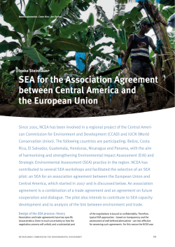 SEA for the Association Agreement between Central America and