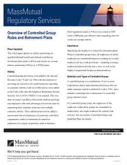 Overview of Controlled Group Rules and Retirement