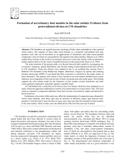 Formation of accretionary dust mantles in the solar nebula: Evidence