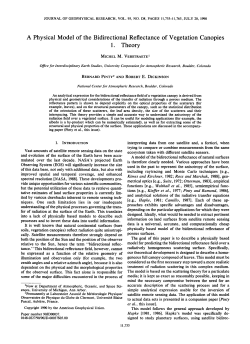 A Physical Model of the Bidirectional Reflectance of Vegetation