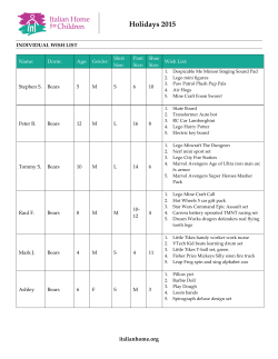 Holidays 2015 - Italian Home for Children