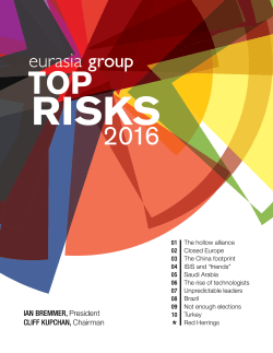 Top Risks 2016 - Eurasia Group