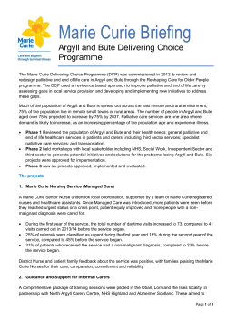Argyll and Bute Delivering Choice Programme