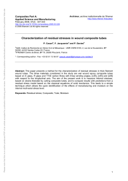 Characterization of residual stresses in wound - Archimer