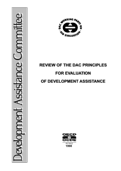 Review of DAC principle for evaluation of Development Assistance