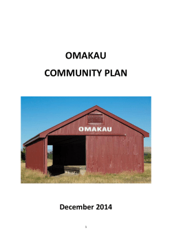 omakau community plan - Central Otago District Council