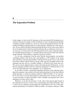 Chapter 8: The Separation Problem