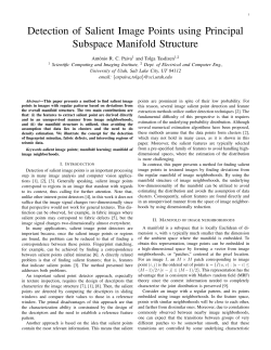 Detection of Salient Image Points using Principal