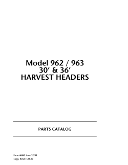 962 and 963 Harvest Headers
